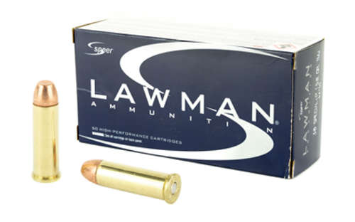 Ammunition Speer Ammunition Speer Lawman 38Special SPR LAWMAN 38SPL+P 158GR TMJ 50/1000 • Model: Speer Lawman